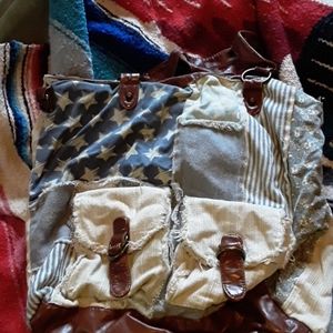 Blue stars and stripes handbag